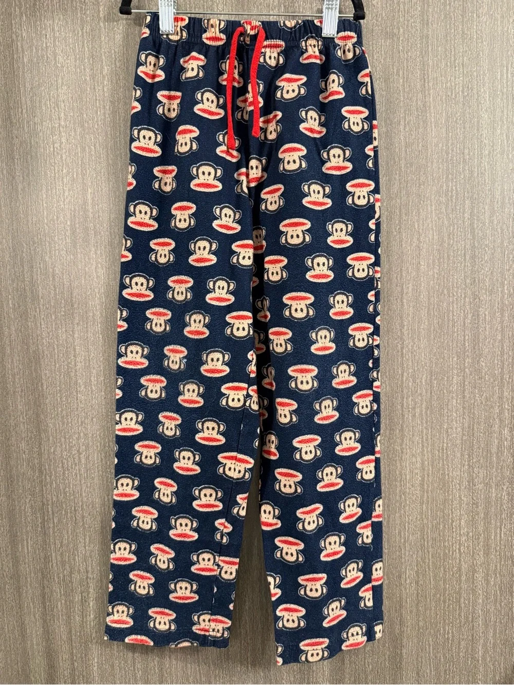 Paul Frank Navy Blue Red Cream Monkey Print Pajama Pants
